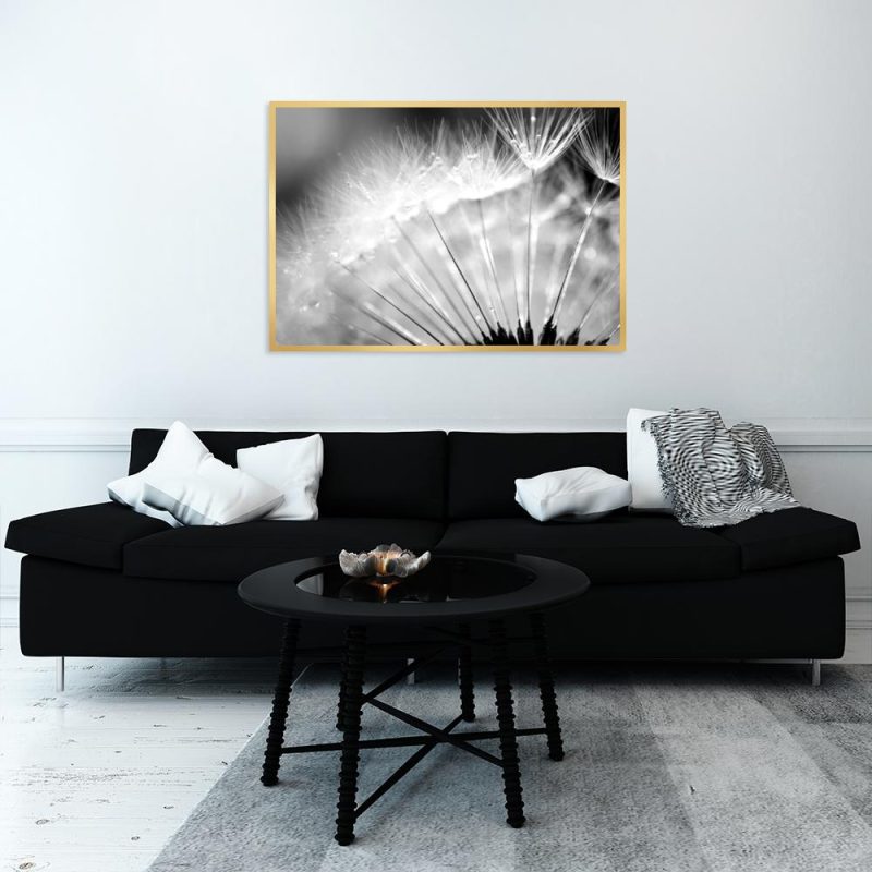 Plakat z motywem dmuchawca Plakat czarno-biały z dmuchawcem