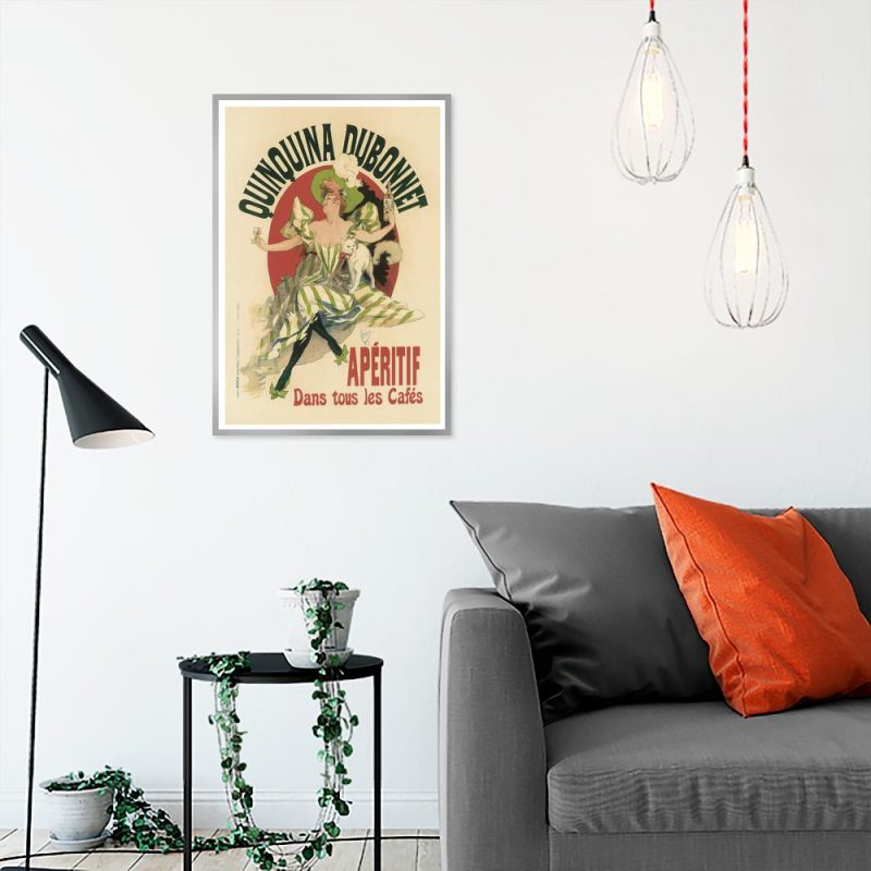 Plakat z motywem kobiety w zielonej sukni
