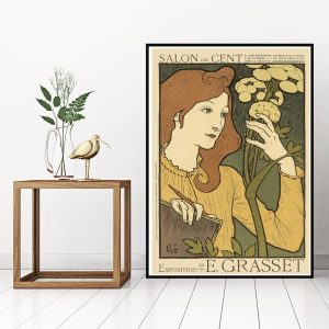 Plakat vintage z kobietą
