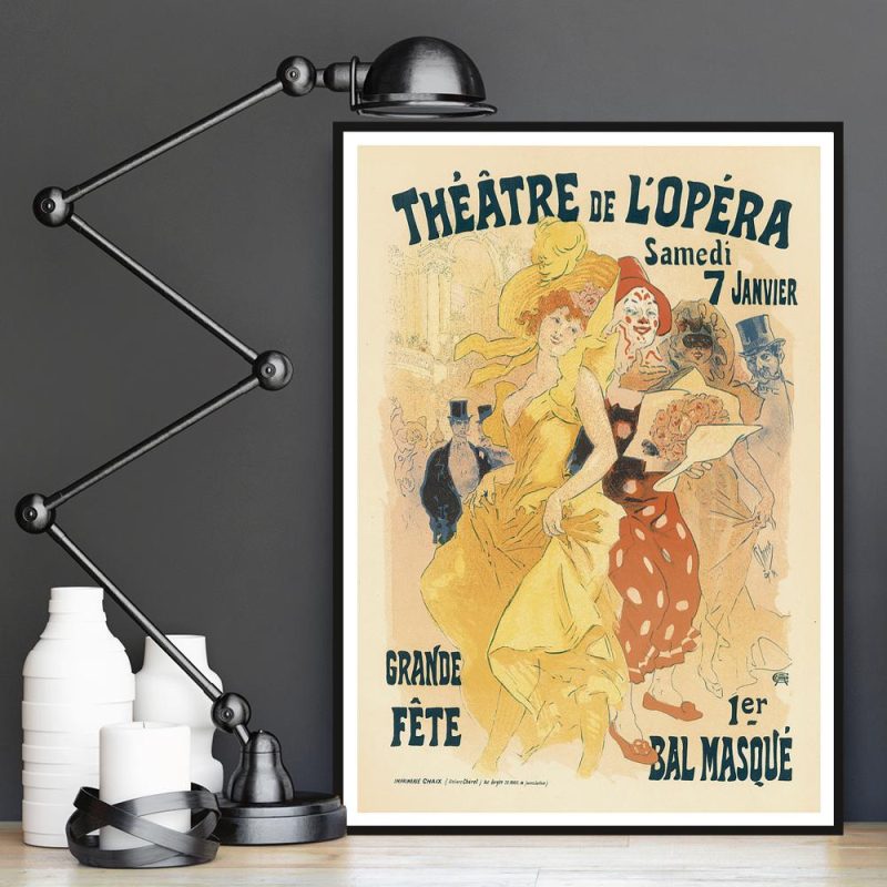 Plakat vintage z balem maskowym