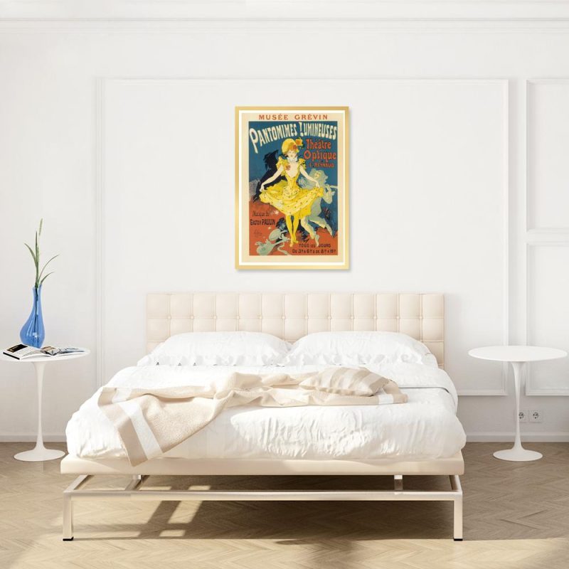 Plakat z motywem kobiety w sukni Plakat z motywem kobiety w żółtej sukience