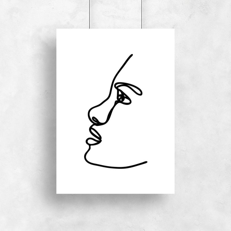 Plakat z motywem kobiecej twarzy