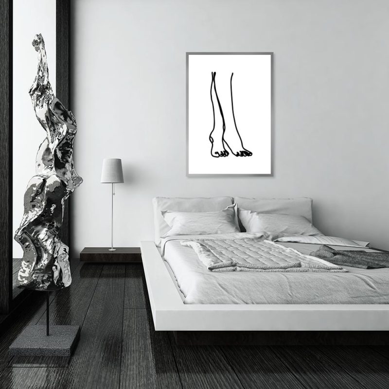 Plakat minimalistyczny z motywem stóp
