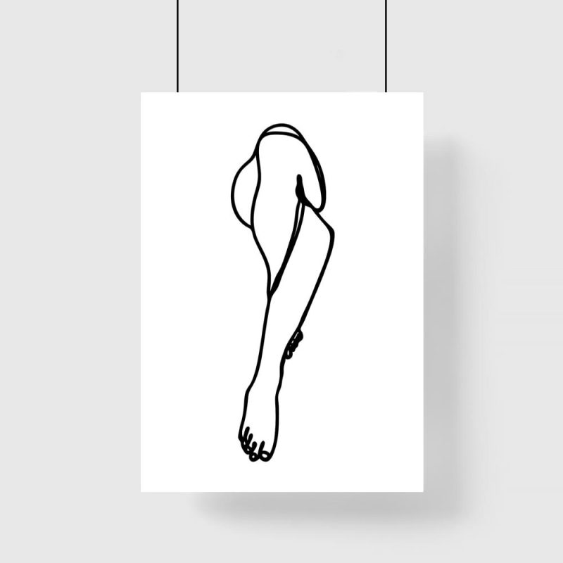 Minimalistyczny plakat z nogami