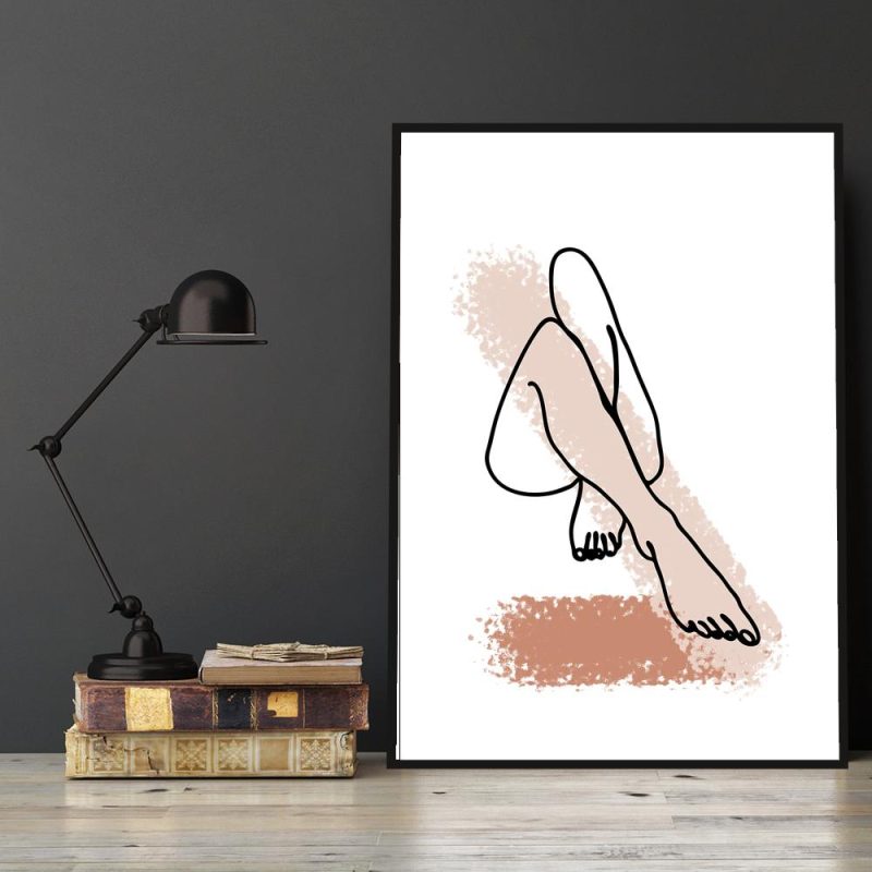 Plakat z nogami kobiety