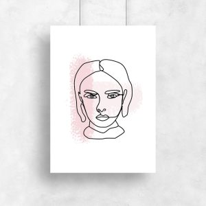 Plakat z portretem kobiety