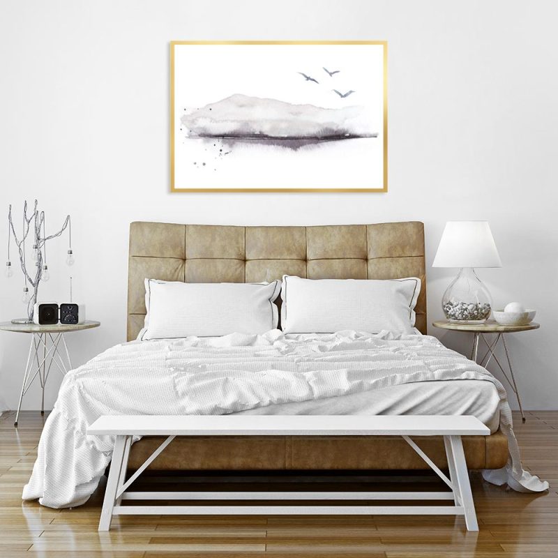 Plakat minimalistyczny z motywem ptaków
