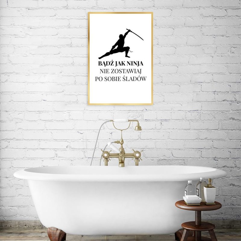Plakat bądź jak ninja Plakat do toalety