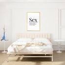 czarno-biały plakat sex