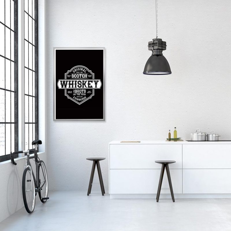 plakat z motywem etykiety plakat szkocka whiskey