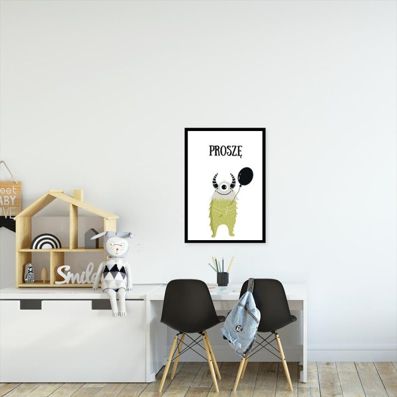 proszę na plakacie dekoracja ze słowem proszę