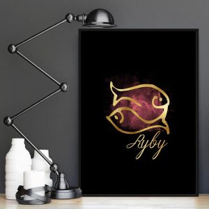 motyw ryby na plakacie