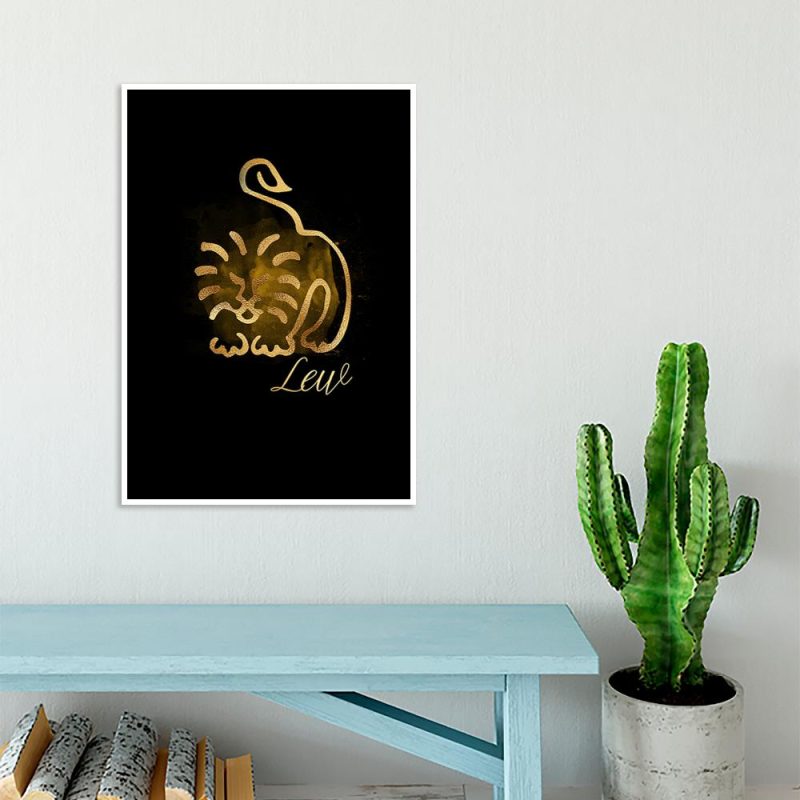 plakat z motywem lwa lew jako dekoracja na plakacie