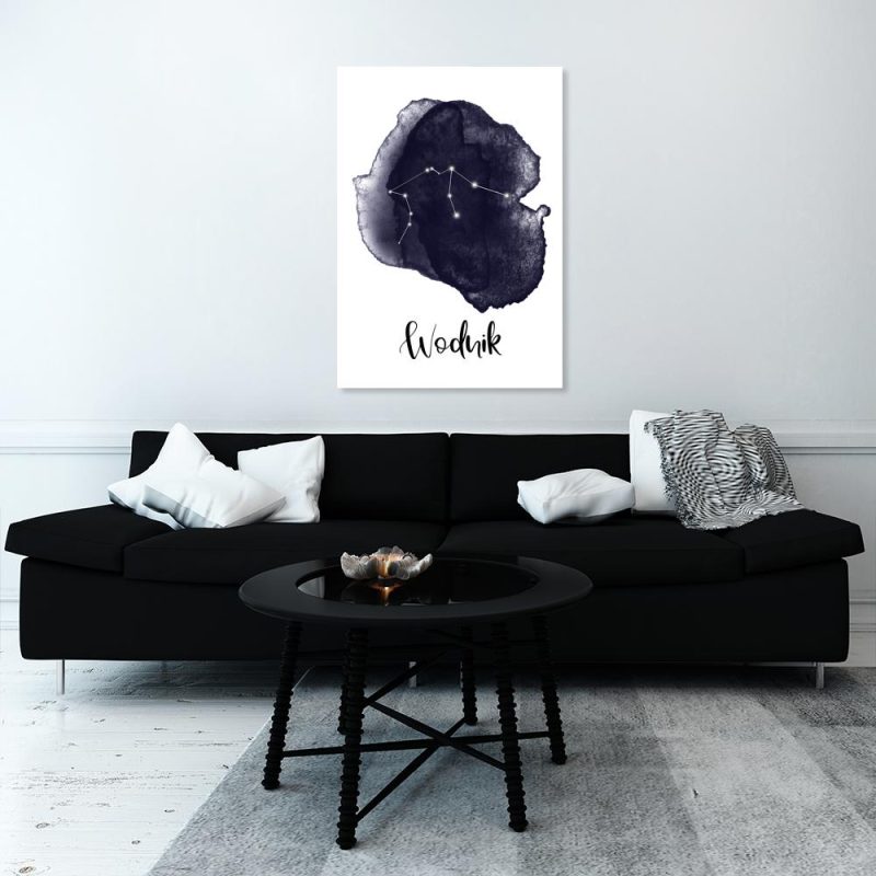 plakat do salonu z motywem wodnika plakat z motywem znaków zodiaku na ścianę salonu