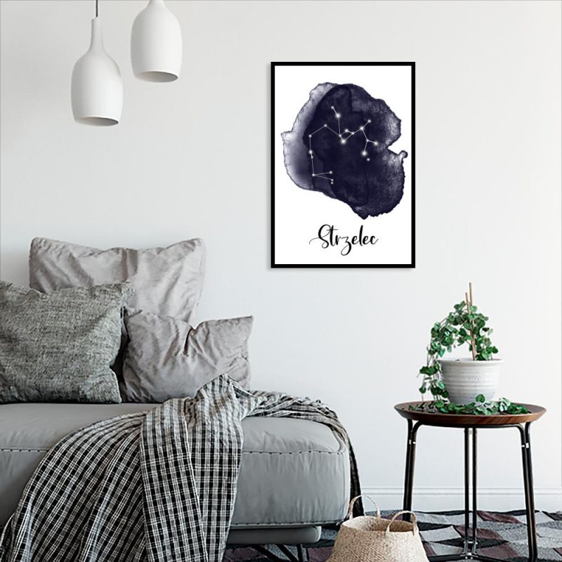 plakat z gwiazdozbiorem strzelca do sypialni