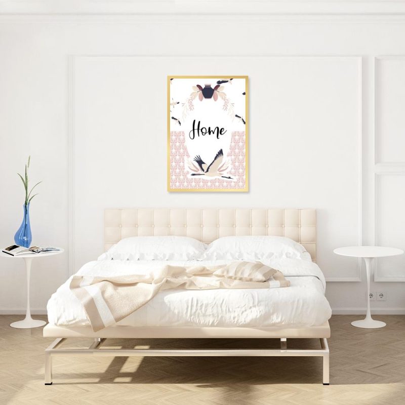 plakat sypialniany z napisem Home