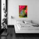plakat z kolorowymi plamami na ścianę sypialni