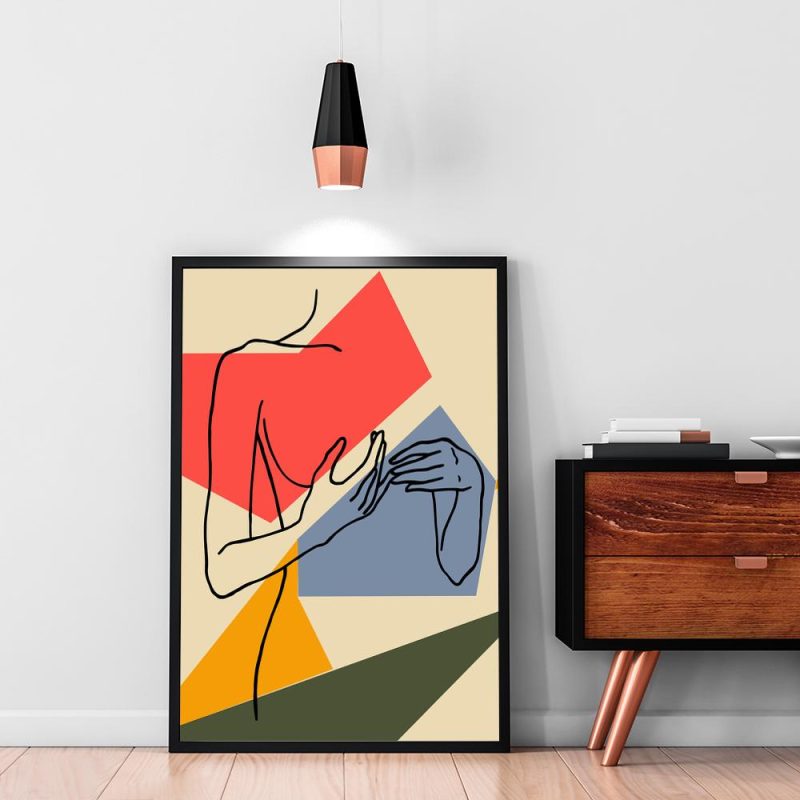 plakat salonowy z kobiecym ciałem grafika do salonu