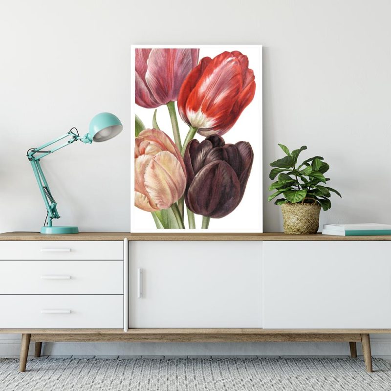 dekoracja z tulipanami