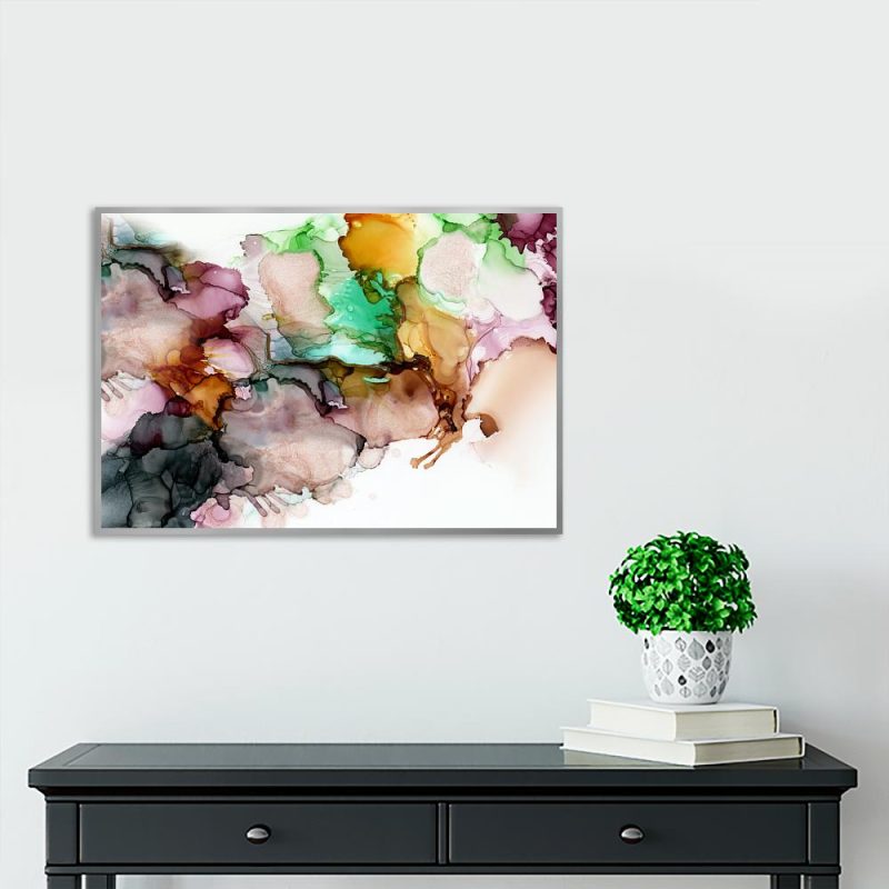 dekoracja z motywem plamek plakat z kolorowymi plamkami