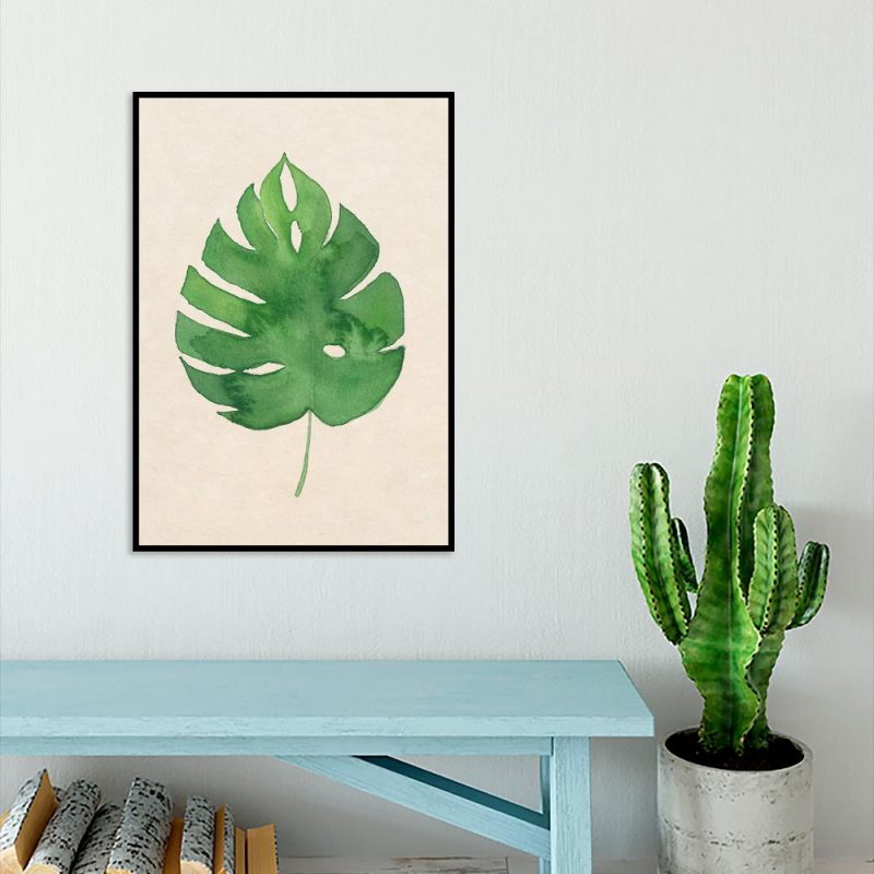 dekoracja z monsterą plakat z motywem monstery