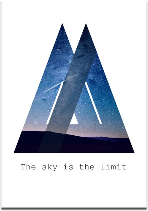 motywacyjny plakat na ścianę - The sky is the limit