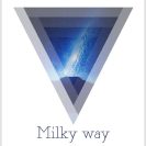 Plakat w ramie z napisem "Milky way"