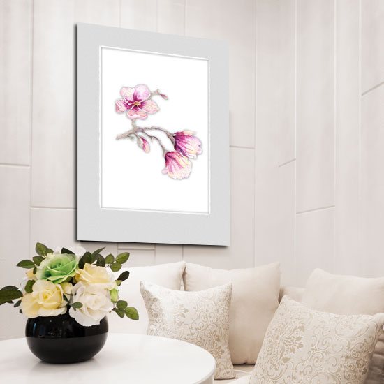 plakat do sypialni - kwiat magnolii