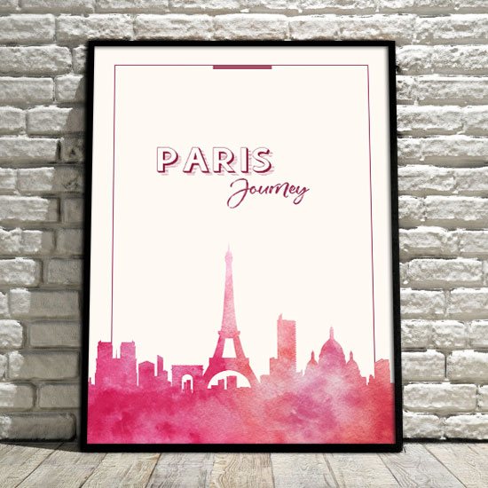 Modny plakat do salonu - Paryż