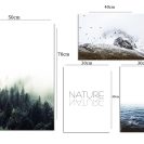 natura i góry i mgła na plakacie