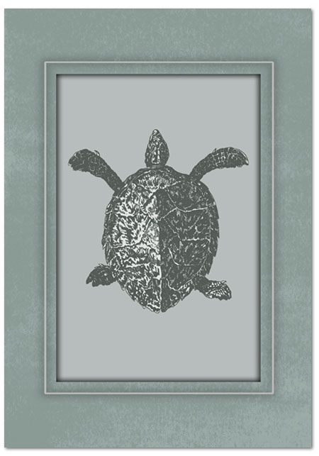 Plakat z morski zwierzęciem