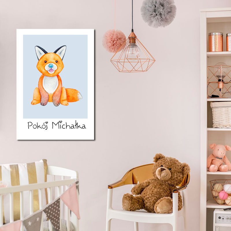 bajkowe dekoracje dla dzieci plakat ze zwierzątkami