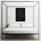 plakat do sypialni z minimalistycznym rysunkiem dziewczyny