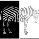 dyptyk z motywem srebrnej zebry