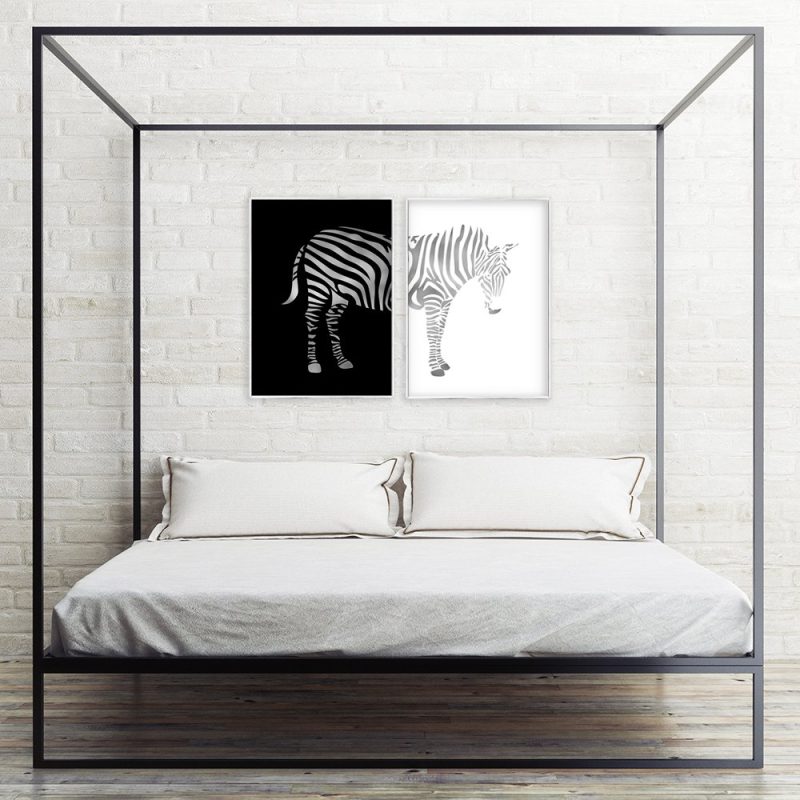 zebra metaliczna jako plakat