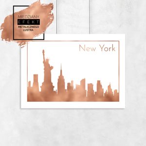 Plakat Nowy Jork miedziany
