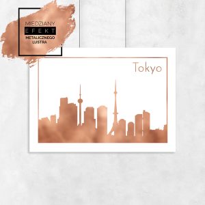 Plakat miedziany z motywem Tokio
