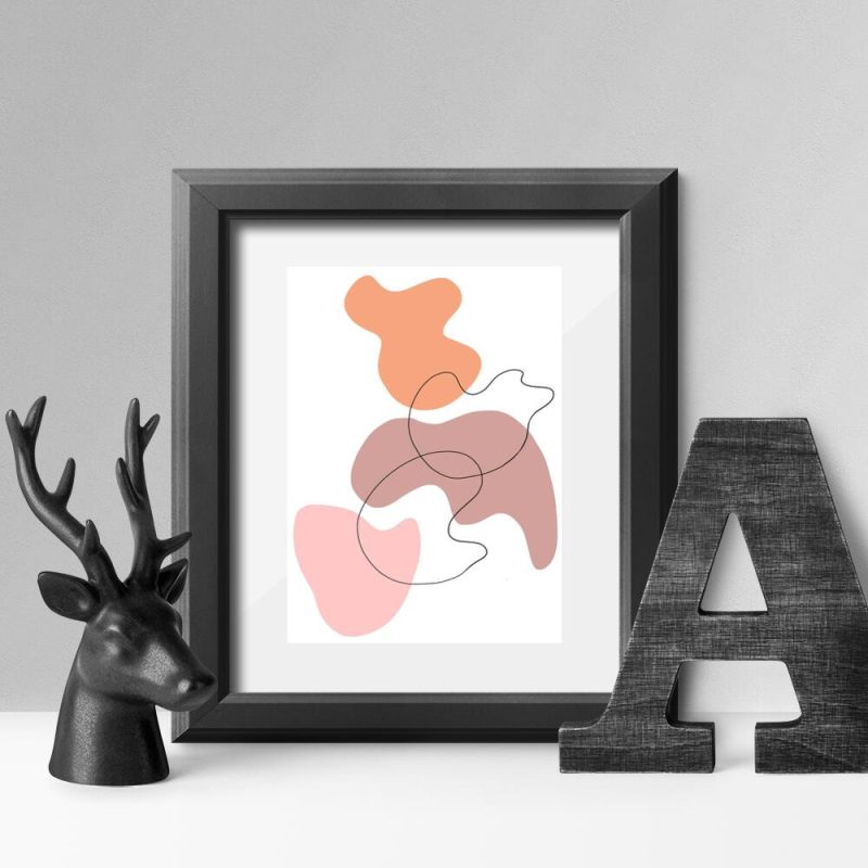 Plakat z abstrakcją w plamy do sypialni