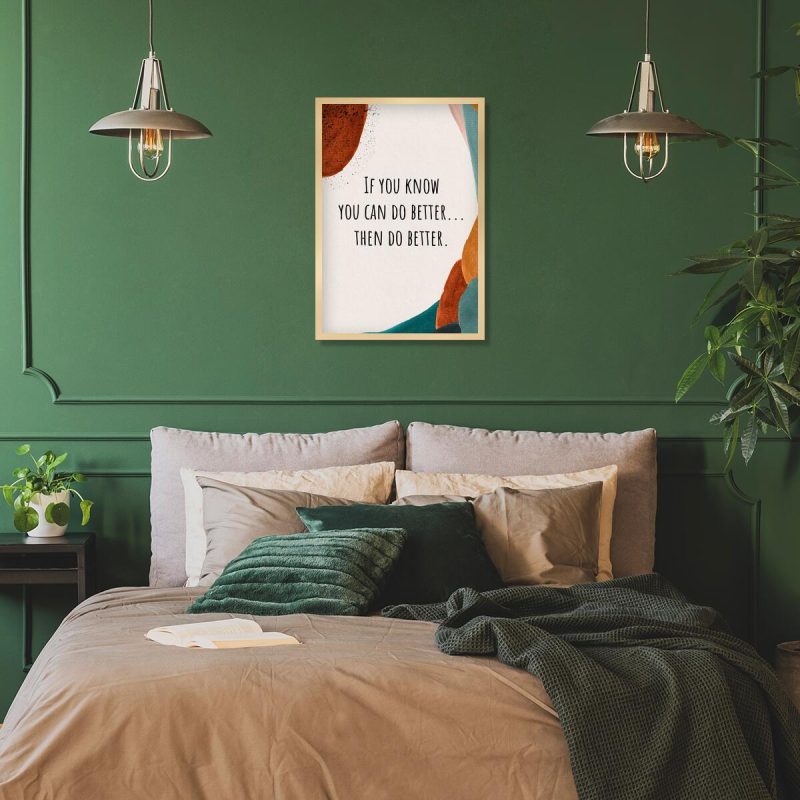 Abstrakcyjny plakat z maksymą do gabinetu Abstrakcyjny plakat z maksymą do gabinetu