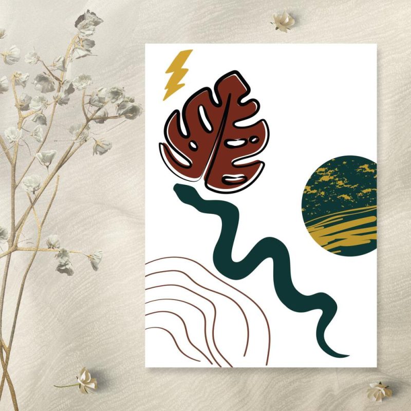 Zielony wąż na plakacie do salonu Zielony wąż na plakacie do salonu