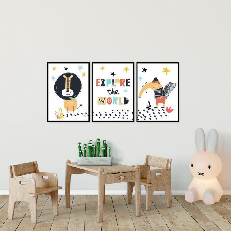 plakat tryptyk zwierzęta plakat tryptyk zwierzęta