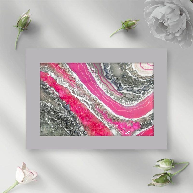 różowa dekoracja abstrakcyjna