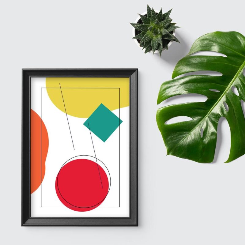 Geometryczne wzory na plakacie Geometryczne wzory na plakacie