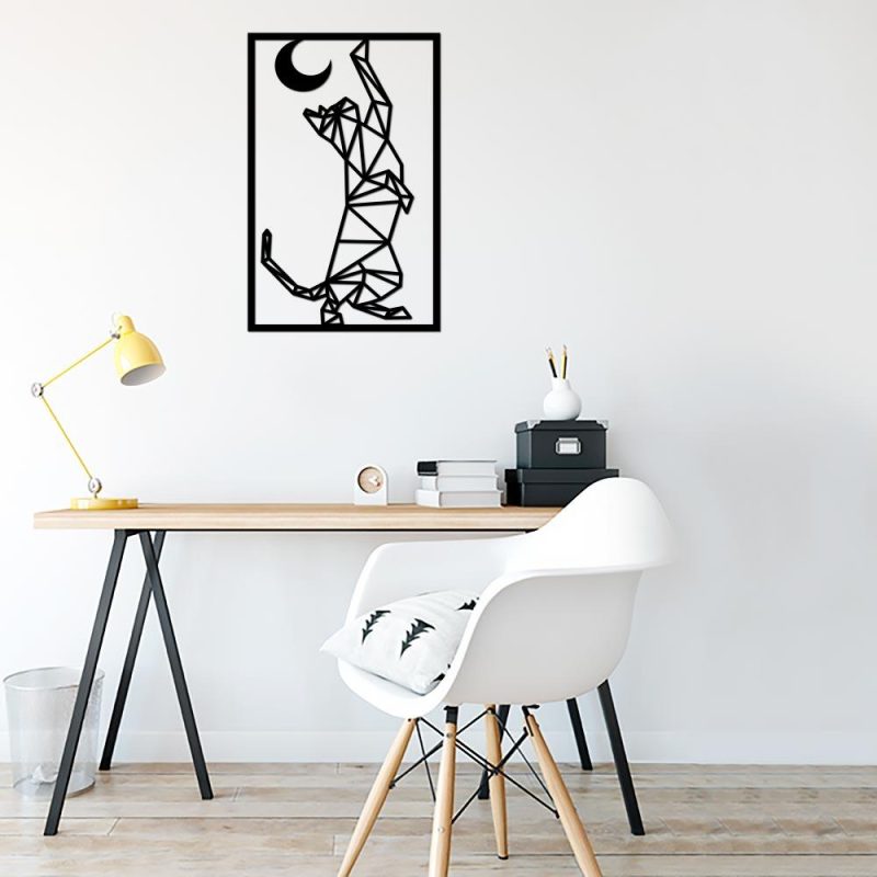 Przestrzenna ozdoba z księżycem i kotem Przestrzenna ozdoba z księżycem i kotem