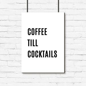 minimalistyczny plakat o kawie