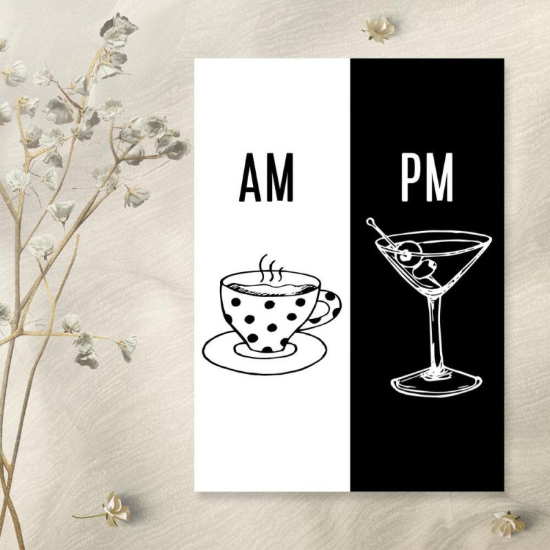 Plakat z kawą i drinkiem do salonu Plakat z kawą i drinkiem do salonu