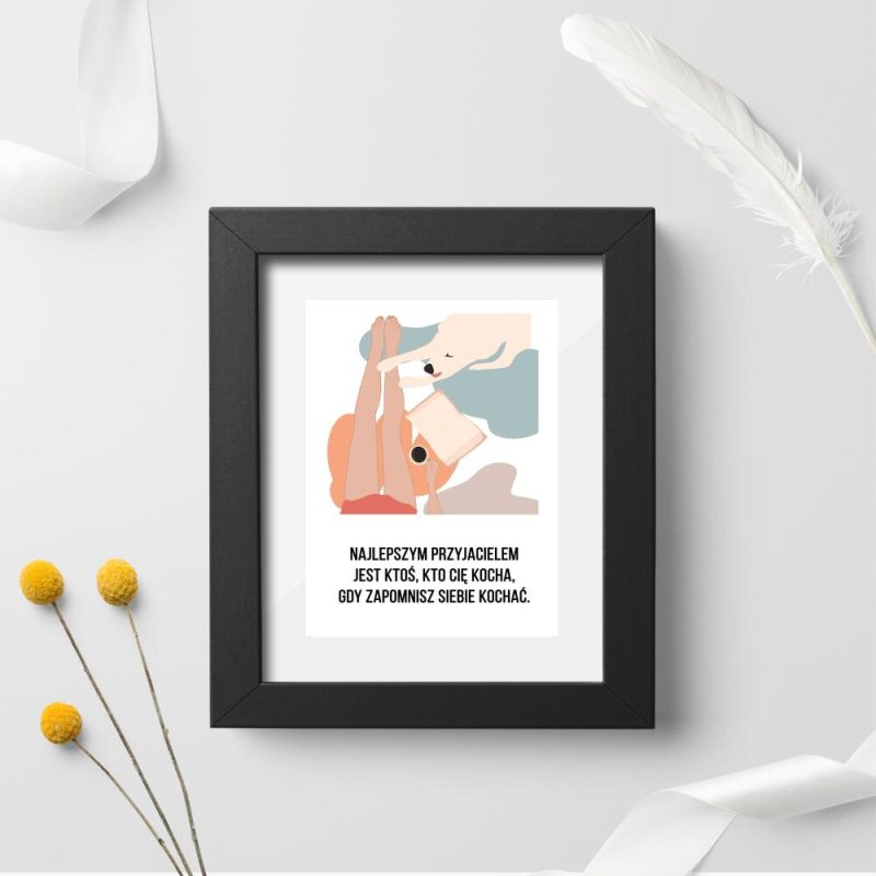 Plakat typograficzny z psem do sypialni Plakat typograficzny z psem do sypialni