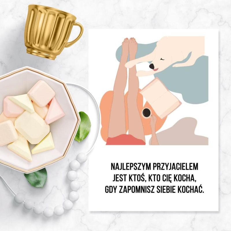 Plakat typograficzny z psem na prezent Plakat typograficzny z psem na prezent