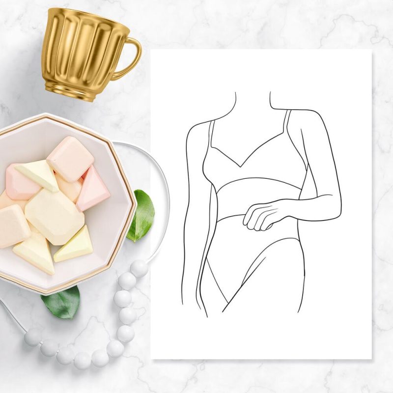 Plakat na prezent z konturami ciała Plakat na prezent z konturami ciała