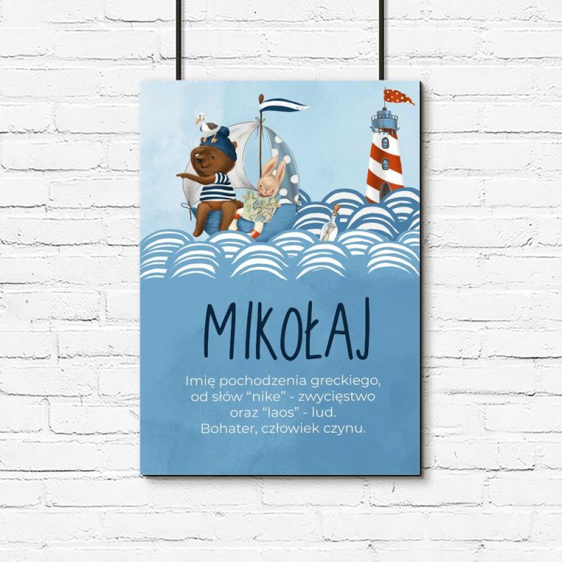 Mikołaj - Personalizowany plakat do pokoju dziecka